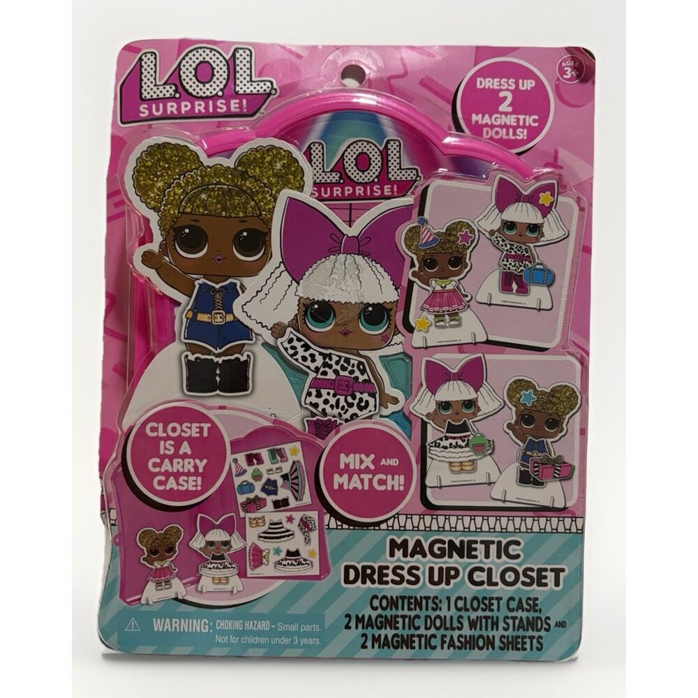 LOL Surprise Magnetic Dress Up Closet Dolls Mix & Match Carry Case Fashion Set